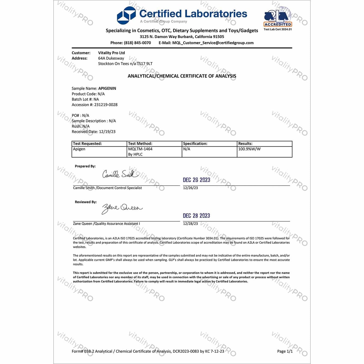 Apigenin - Pharmaceutical Grade Vitamins