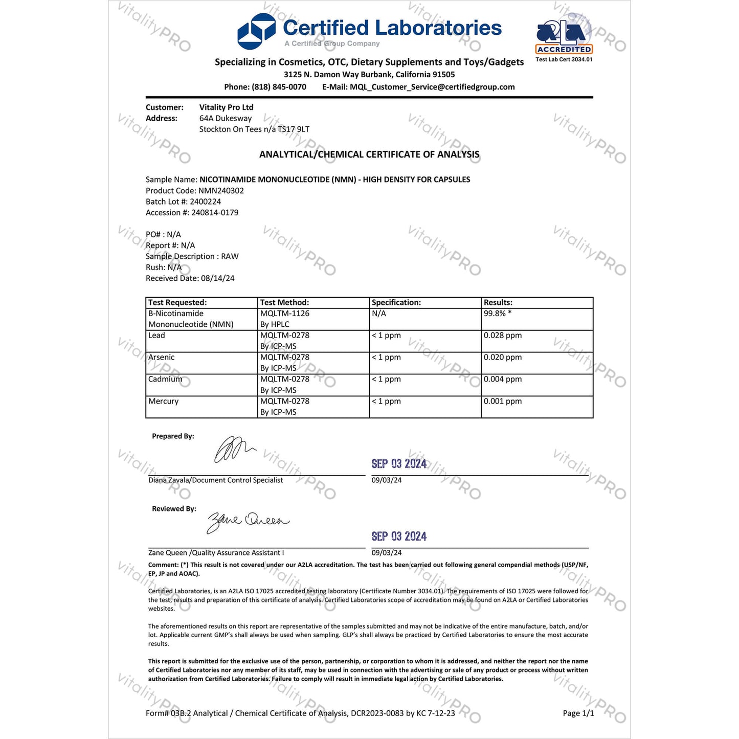 NMN Kapslar - Pharmaceutical Grade Vitamins