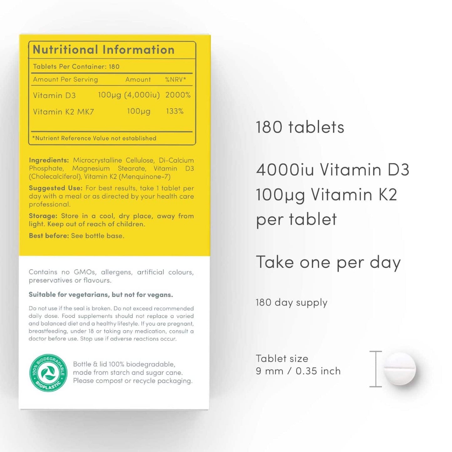 Vitamins D3+K2 - Pharmaceutical Grade Vitamins